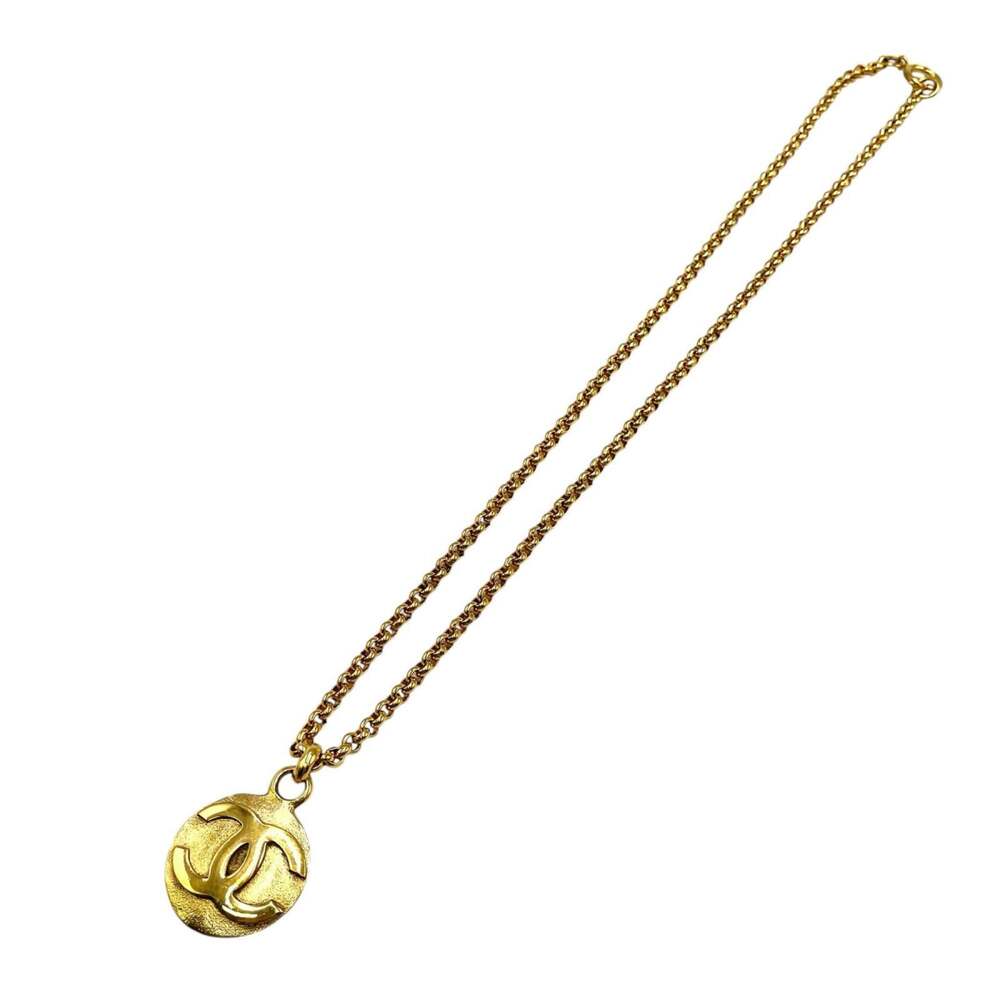 Chanel Cc Logo Round Pendant Necklace #246830C12B - Picture 3 of 7